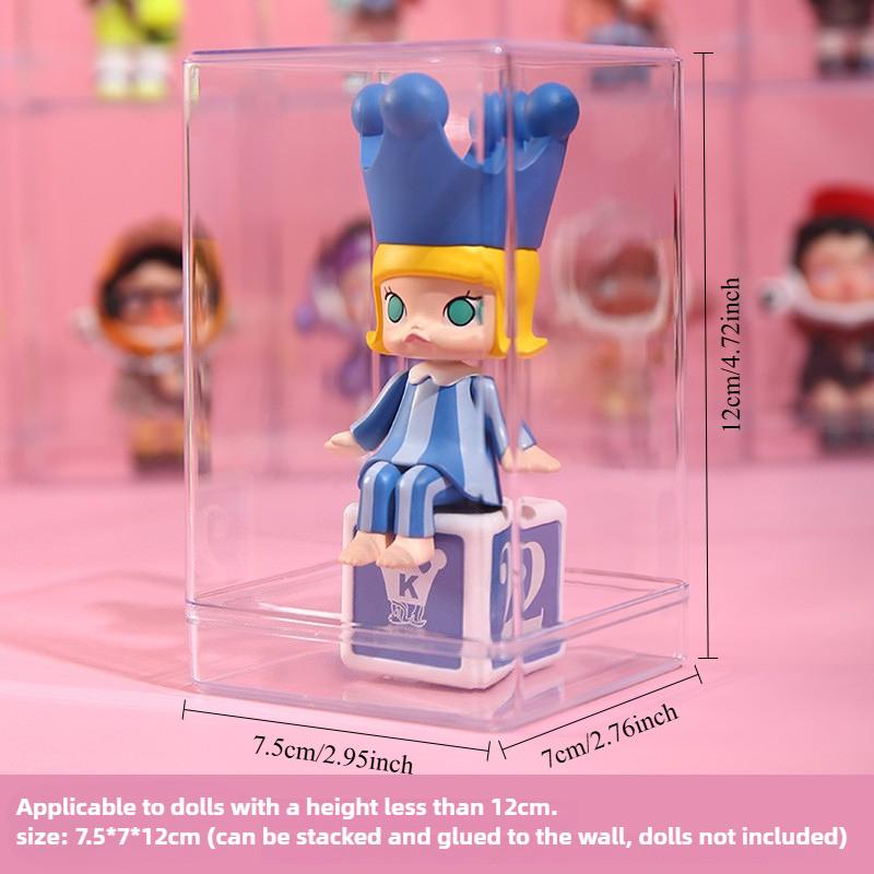 Blind Box Storage Display Stand Single Transparent Doll Handmade Dustproof Box Handmade Doll Acrylic Display Box NO Dolls
