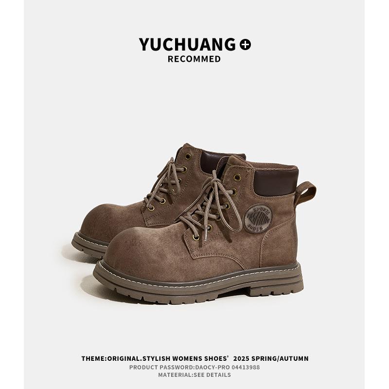 

Inner heightening big head Martin boots women s autumn fashion short boots outdoor casual rhubarb boots women s 40