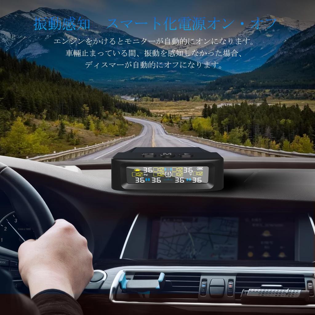 Avutrel Tire Pressure Monitor, 6 Wheel Tire Pressure Sensor, TPMS, 6 Different Voice Alarms,