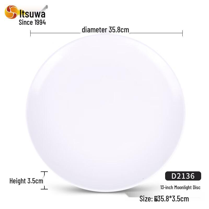 Wuhe 13-inch White Round Melamine Plate