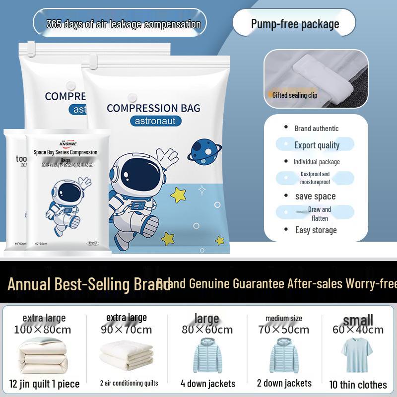 Вакуумный компрессионный мешок для хранения одежды и одеял - Бытовой органайзер 5 Dividers 990₽