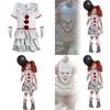 Halloween It Clown Role Playing Costume Set Children Dress For Role Play
