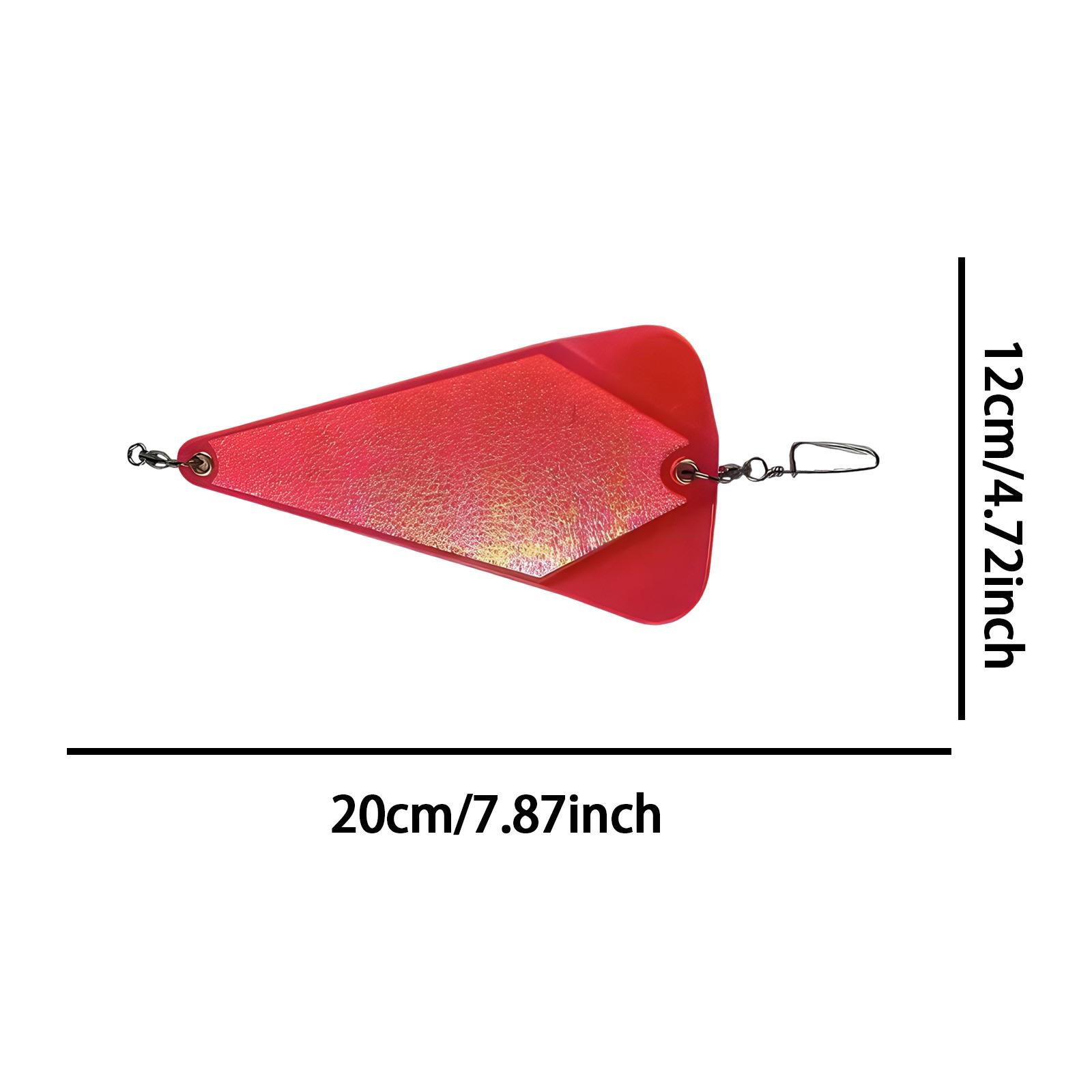 Sea Fishing Bait UV Double-sided Reflective Luminous Lure Fishing Tackle Flasher 48g Weight for Sea Fishing Lure Boat Accessory красный
