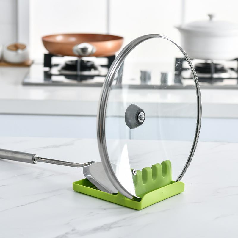 Multifunctional Kitchen Spatula and Lid Rack - Plastic Storage Organizer