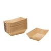 50PCS 16oz Paper Food Boat Trays Reusable Kraft Paper Pet Food Bowl for French Fries Nachos Snack Hot Dog Taco BBQ
