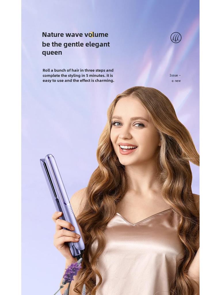 2-in-1 Mini Hair Straightener & Curling Iron - Portable Dual-Purpose Electric Heating Splint