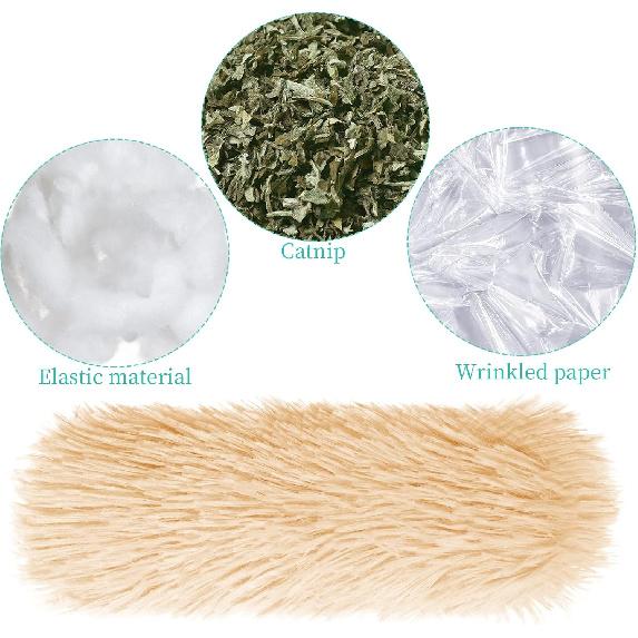 Nydotd 3pcs Cat Toys Cat Pillows, Catnip Toys Interactive Cat Kicker Toy Soft and Durable Plush Fabric Kick Sticks Chasing Chewing Filled Chew for