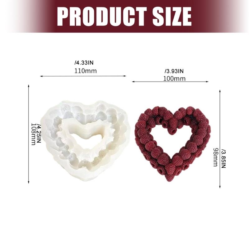 Easy Releases Baking Molds Raspberry Design Silicone Materials for Creating Realistic Cake Decorations and Multipurpose Use