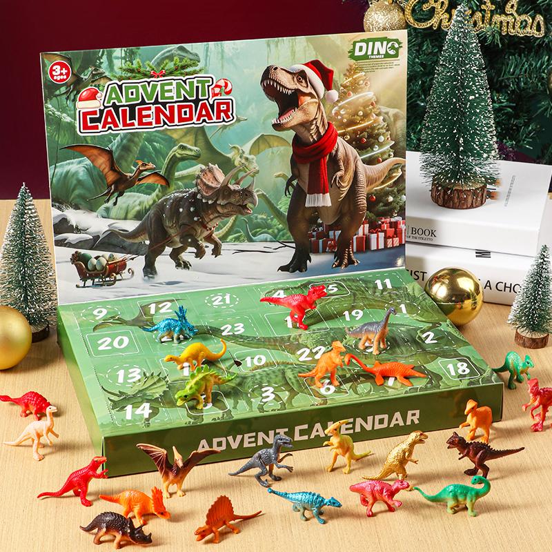 Advent Calendar 2025 Dinosaur Toys 24 Days Countdown Calendar To Christmas Surprise Toys Set with Different Dinosaur Figurine Gi