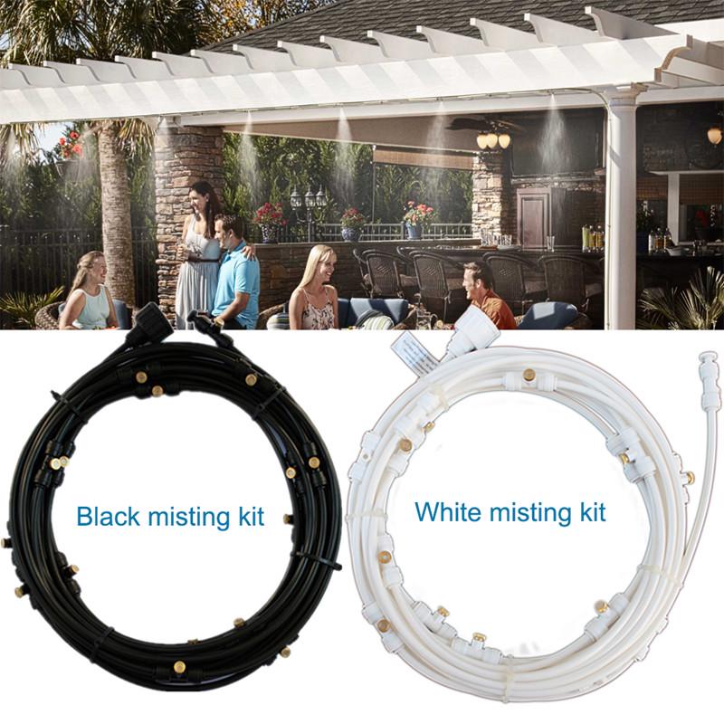 Water Misting Cooling System Kit summer Sprinkler brass Nozzle Outdoor Garden Greenhouse park Plants Spray Hose Watering
