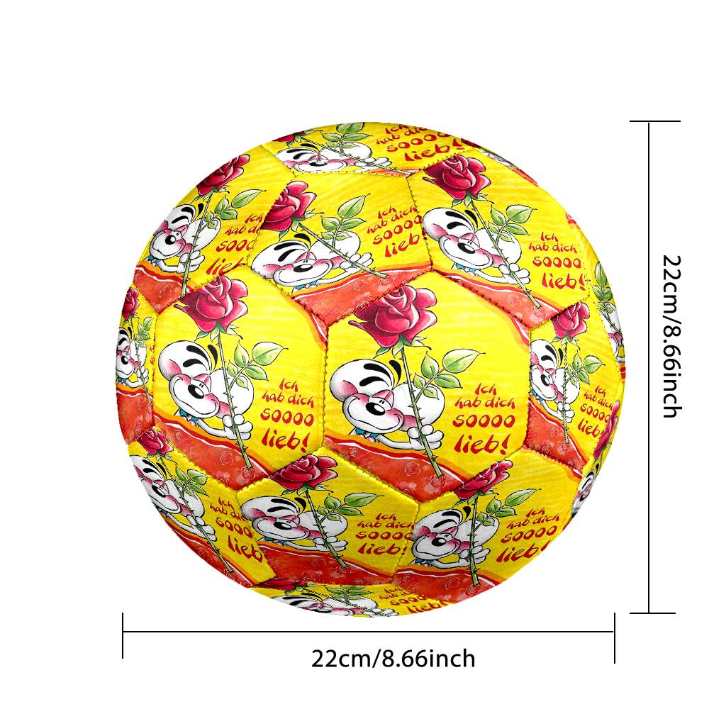 Diddl Print Size 5 Soccer Ball Durable Shock?Absorbing Sports Ball For Training Match Outdoor Playing