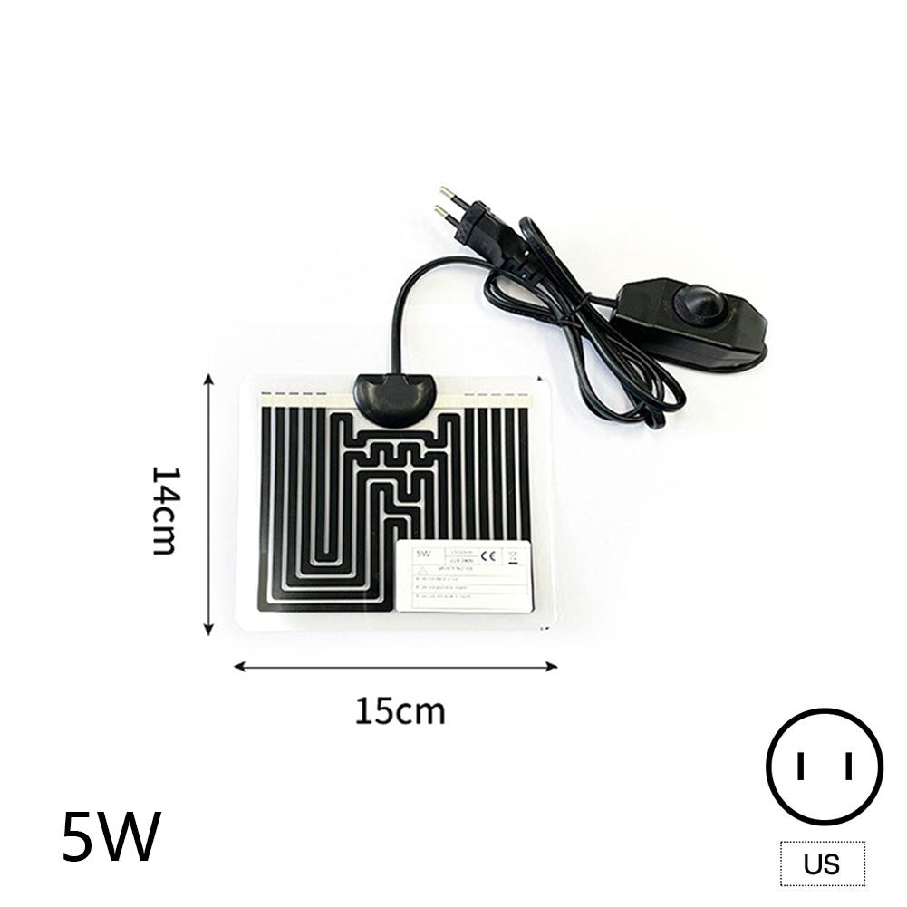 Adjustable Temperature 5-45W Reptiles Heat Mat EU/US/UK Plug Climbing Pet Heating Warm Pads Thermal Insulation Equipment