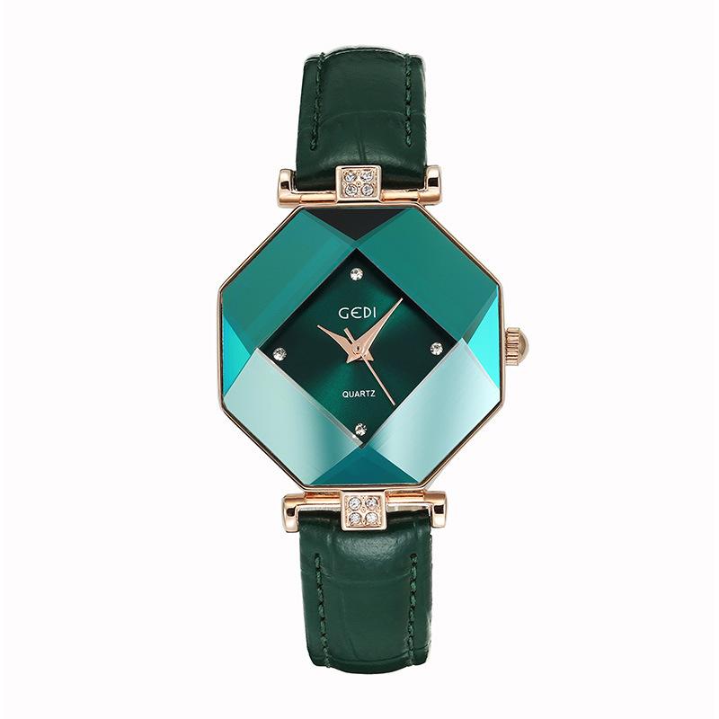 Niche High Sense Personalized Octagon Women S Watch Fashion Rhombus Women S Watch Belt Quartz Watch