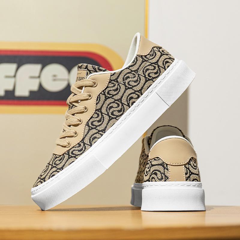 Modne Cztery Pory Roku Brytyjski Trend Płótno Męskie Deskorolki Wygodne i Odporne na Zużycie Męskie Trampki Wszechstronne Męskie Codzienne