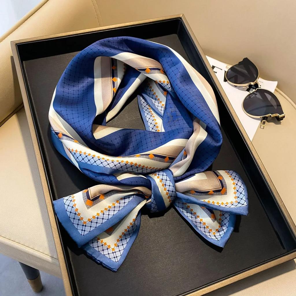 17*150cm Ribbon Silk Scarfs Female Luxury Design Hair Band Skinny Scarf Neck Ties Women Bag Scarves Neckerchief Foulard Lady
