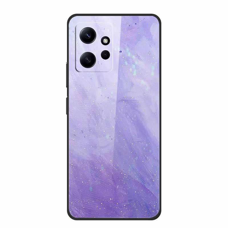 Marble For Redmi Note 12 4G Glass Case Tempered Back Cover Hard Cases For Xiaomi Redmi Note12 4G Protective Shell Colorful Capa