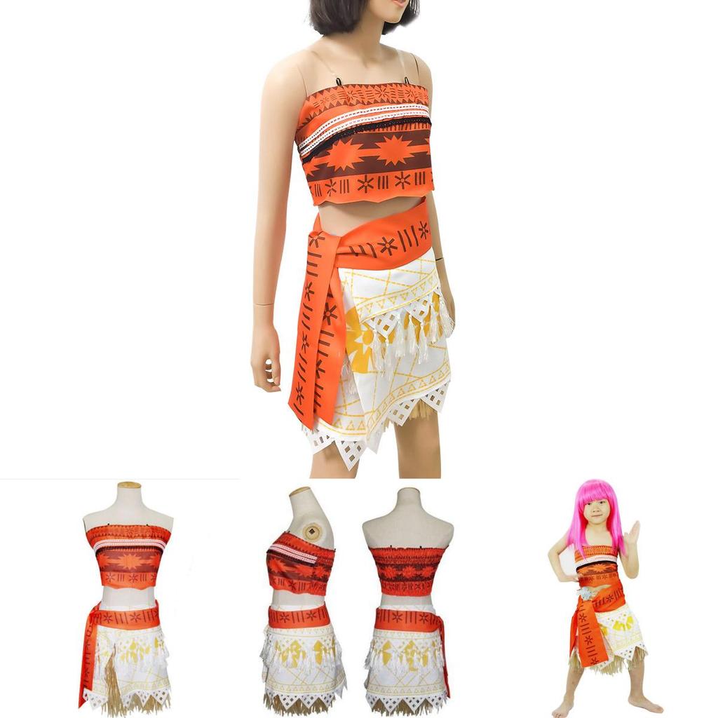 Prachtig Vervaardigd Moana Prinses Verkleedset Voor Cosplay En Feestjes