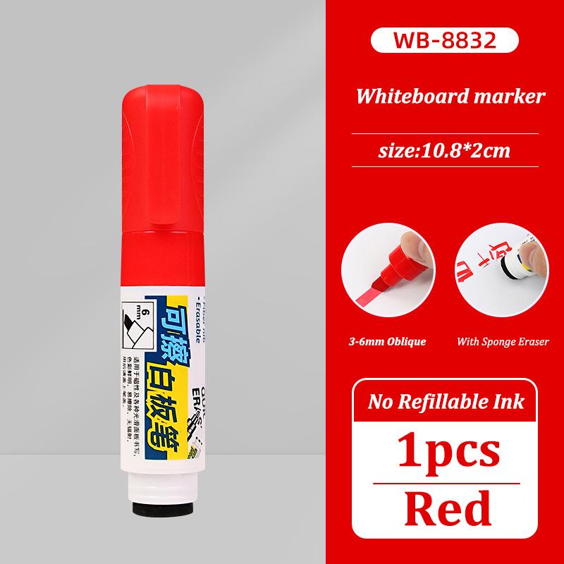 

4color Whiteboard Marker With Sponge Eraser,3-6mm Oblique Tib,Safety,Non-Toxic,Office Meeting,Educational Supplies