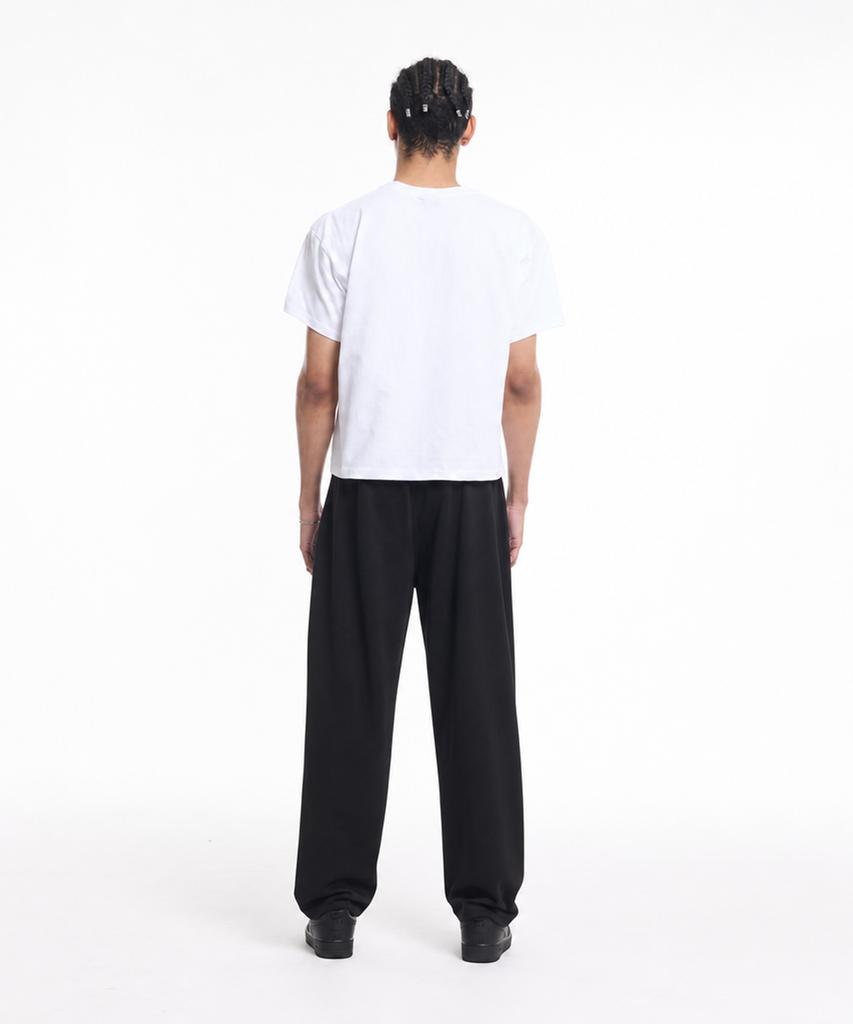 CREAM SODA LAB Air Essential Side Cut Wide Elastic Pants Black