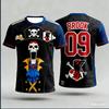 Japan One Piece Luffy Football Jersey Men T-shirt Football Special Jersey Adult Men's T-shirt