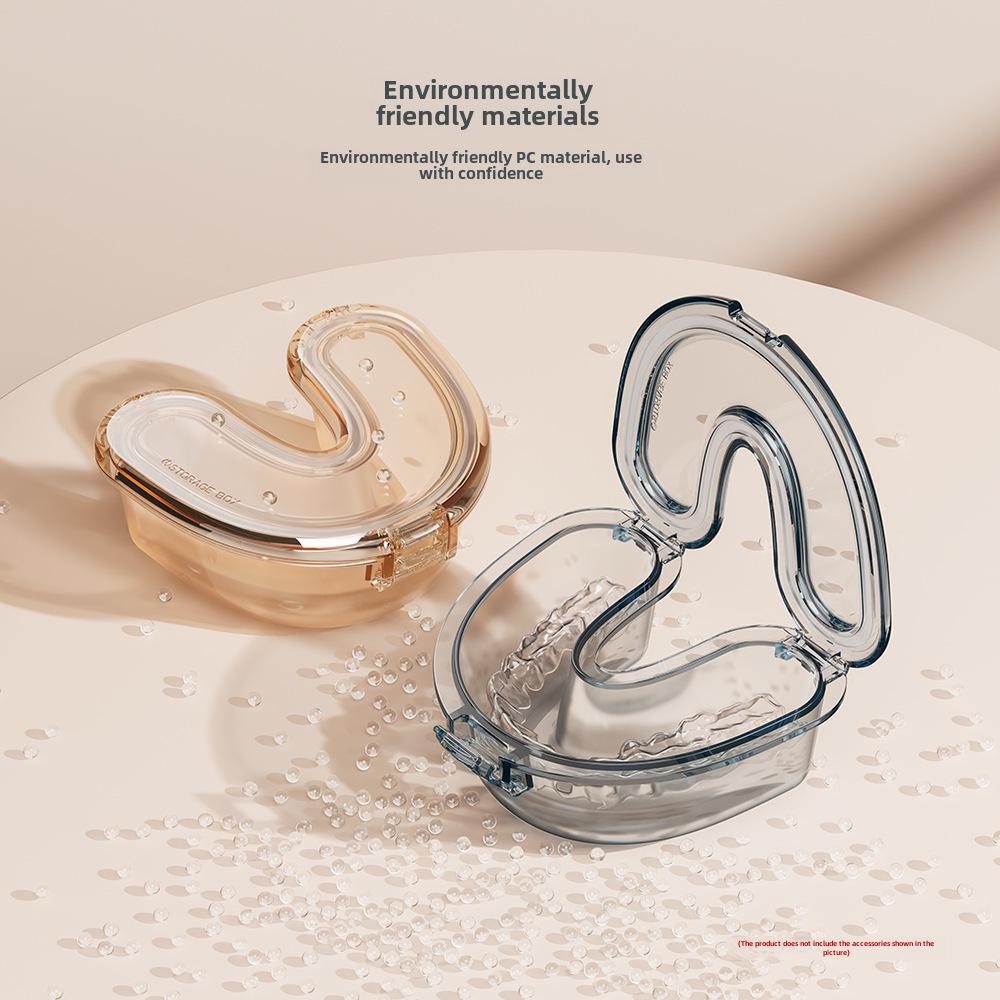 Neviditelný ortodontický držák a schránka na protézy se zámkem