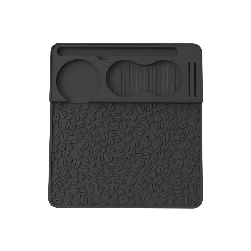 Espresso Tamping Mat, Professional Silicone Barista Station With Tool Slots, Compatible With Portafilters, Heat Resistant Mat