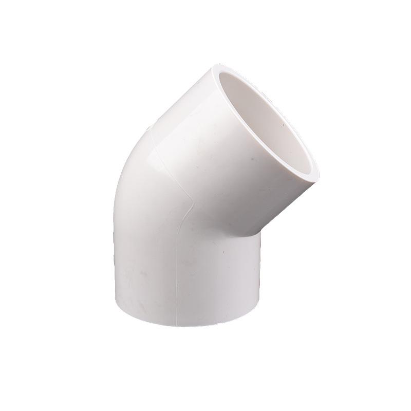 PVC 45° Elbow Water Pipe Connector - White/Gray/Dark Gray