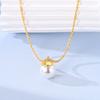 Copper Glittering Golden Australian White Pearl Necklace For Women Necklace Fine Jewelry Gift