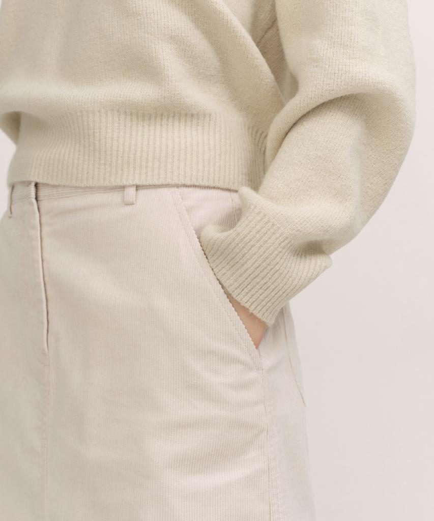 Musinsa Standard Woman 11W Corduroy Maxi Skirt [Cream]