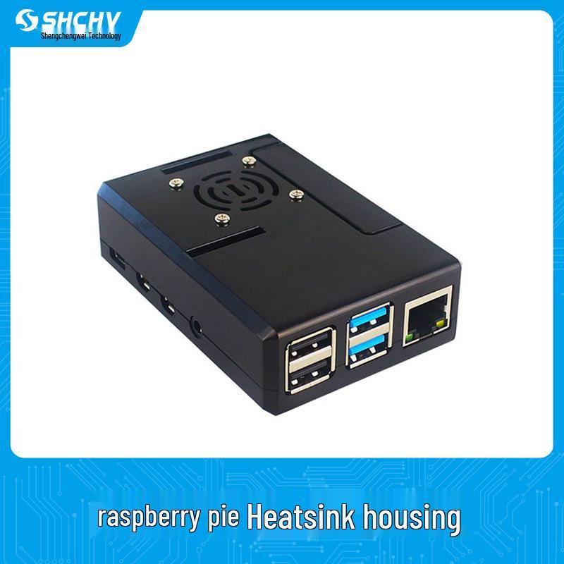 

Raspberry Pi 4B Case with Fan and Heat Dissipation Protective Shell for 4th Gen Black Case