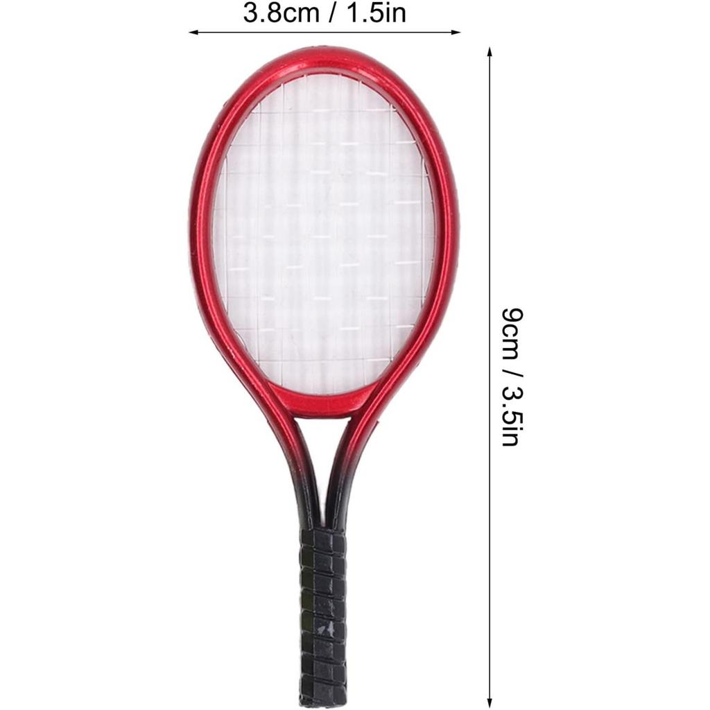 Doll Tennis Racket 1/12 Scale Home Decor Perfect Details Miniature Tennis Racket with Storage Bag for Kids