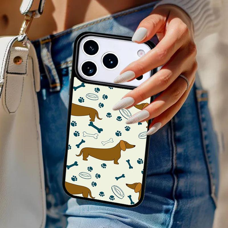Sausage Dog Dachshund Art Soft Phone Case For iPhone 17 Air 14 15 13 12 Max Cover For Apple 16e 11 Pro Max Plus Coque