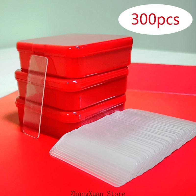 

300Pcs Clear Double Sided Tape Reusable Waterproof Sticky Gel Pad Traceless 3XUF CN