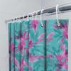Watercolor Floral Print Shower Curtain Set Waterproof Fabric With Hooks Pink Blue Colorful Bath Decor Perfect Gift For Her Size: