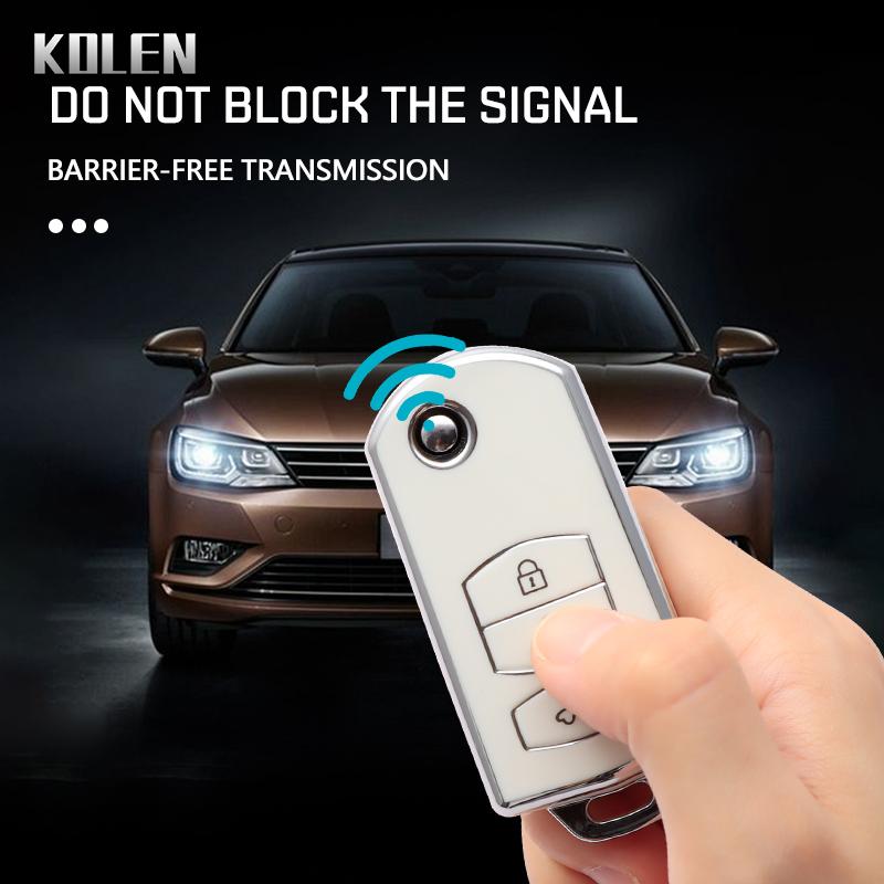 New Tpu Car Flip Key Case Cover Shell Fob For Mazda 2 3 5 6 Cx7 Cx9 Rx8 Mx5 M6 Key Protector Holder Keyless Accessories Keychain