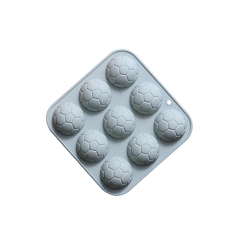 Food Grade Silicone 9 Cavity Football Shape Baking Chocolate Mold for Easy Releases and Multipurpose Use in Kitchen