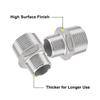 Feelers Reducing Hex Nipple, 304 Stainless Steel 1"x 3/4" NPT Male Pipe Fitting Reducer Nipple Adapter (Pack of 2)