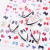 Nail Art Sticker Lovely Cute PET Valentine Heart Shaped Nail Art Tips Decoration for Couple