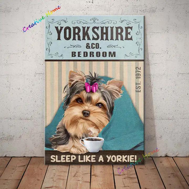Yorkshire Terrier Dog I Am Your Friend Your Partner Your Yorkie Tin Sign Art Metal Wall Decor Wall Panel Vintage Plaque 20x30cm