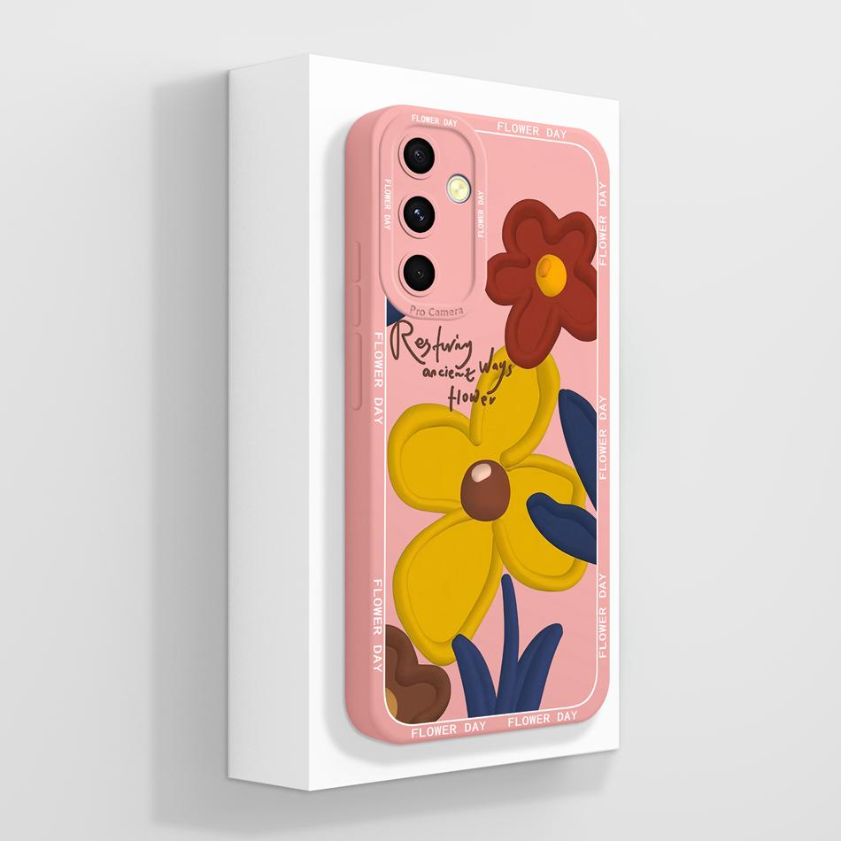 For Samsung Galaxy A54 5G Case Stylish Soft Liquid Silicone Full Protection Anti Drop Protector For Samsung A 54 Cover For Women