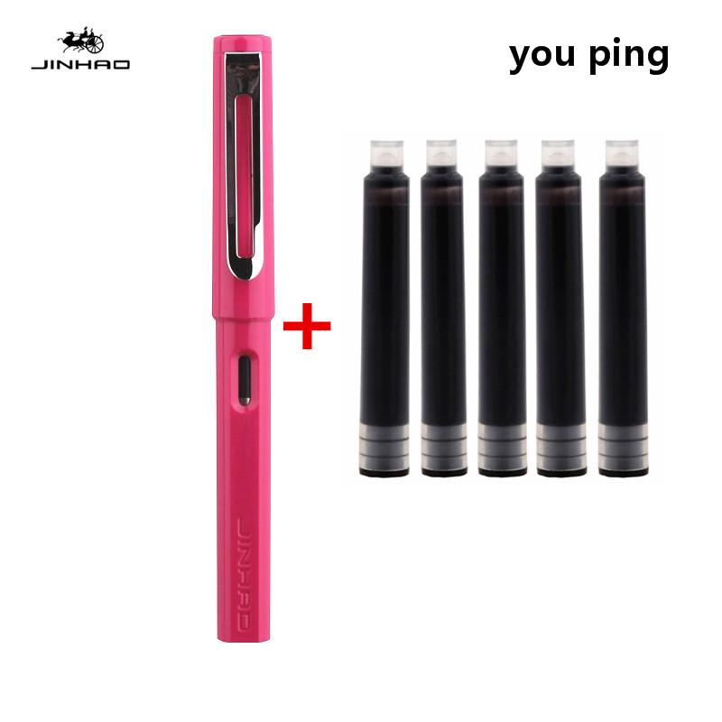 New Jinhao Transparent Colour Business Office Fountain Pen Student School Stationery Supplies