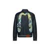 Evisu Giacca di Jeans Grande da Uomo con Ricamo di Panda e Motivo Ondulato Floreale Giacca di Jeans Blu Denim 2ESHTM4DJ7005XXDP