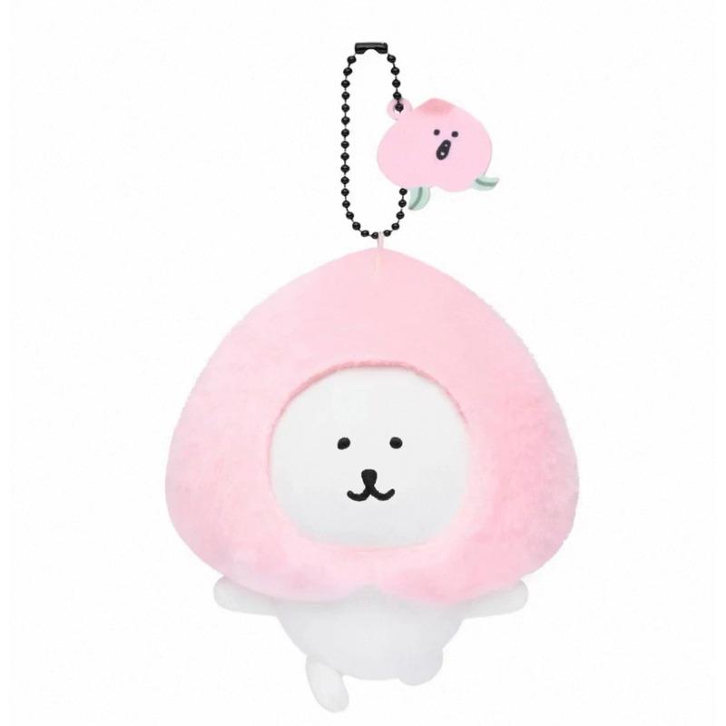 cute Self-deprecating Bear Plush doll Keychains joke bear Peach series Doll Pendant Bag Pendant Decoration Keychain