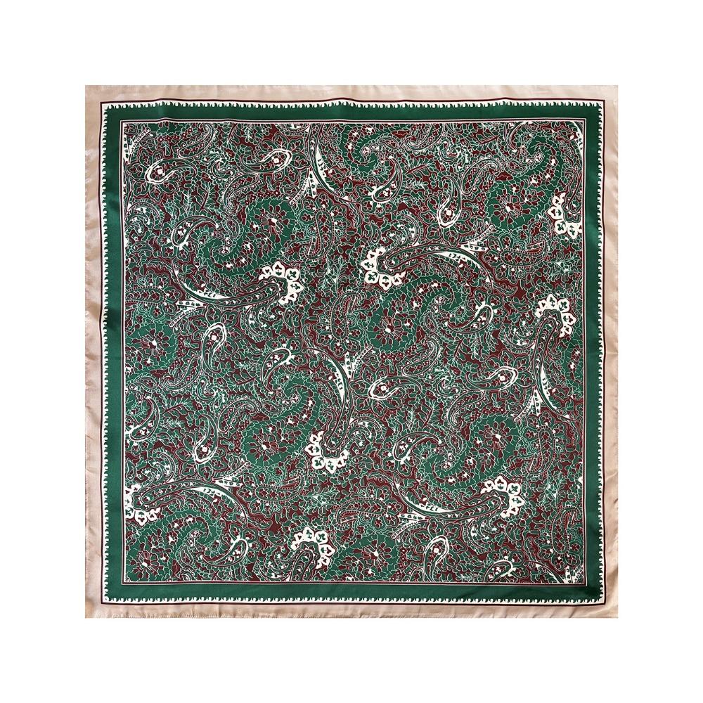 Cashew Flower Pattern Women's Headscarf Silky Smooth Middle East Shawl Arabic Square Scarf  Outdoor