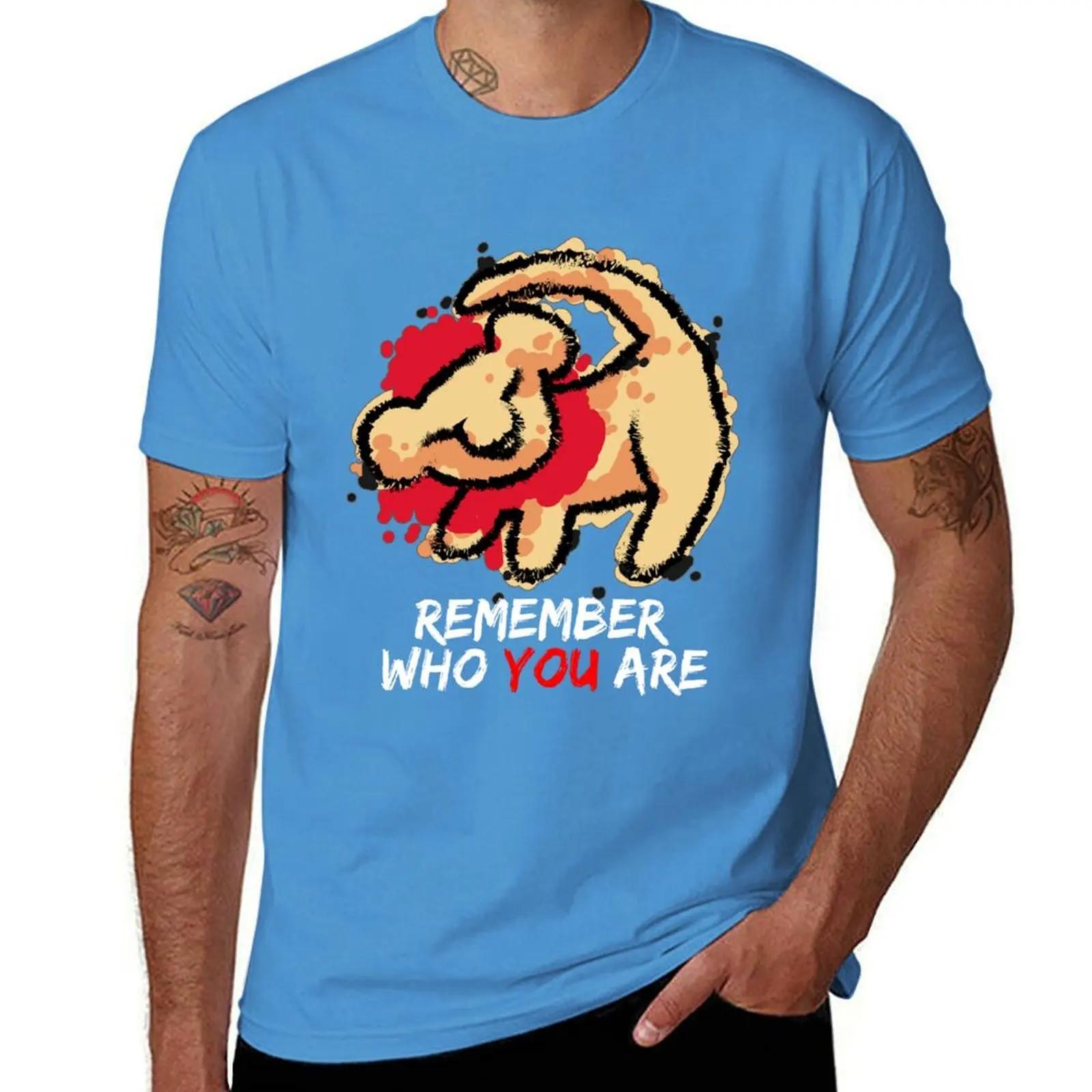 

REMEMBER WHO YOU ARE lion baby lioness king TShirt quick drying plain blanks tops Mens t shirts 2025 new model S