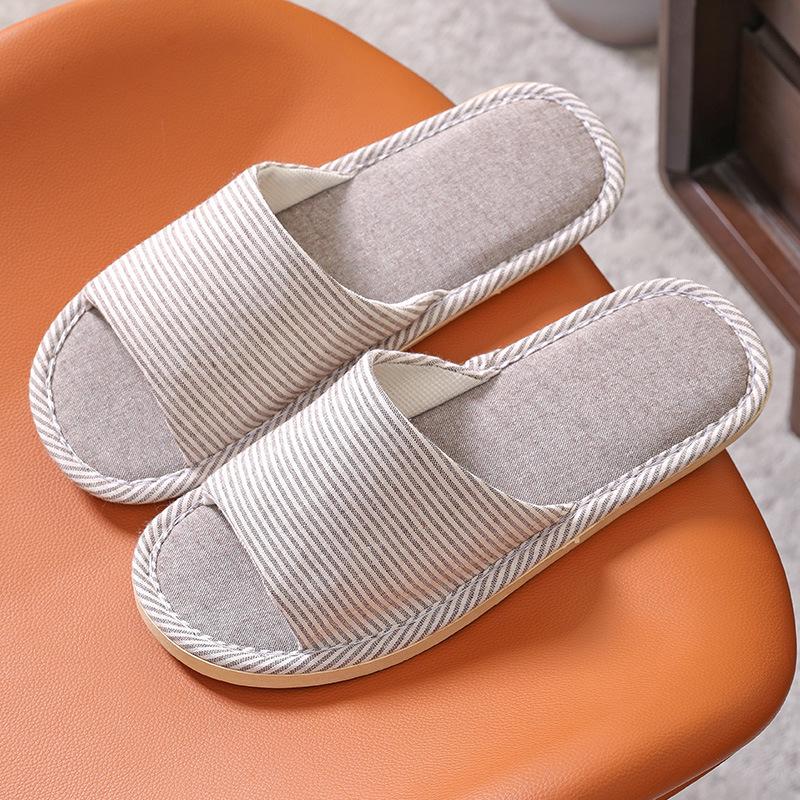 Four Season Linen Home Slippers Women Indoor Bedroom Women House Slides Autumn Unisex Lovers Shoes Adults Outdoor Casual Sandals