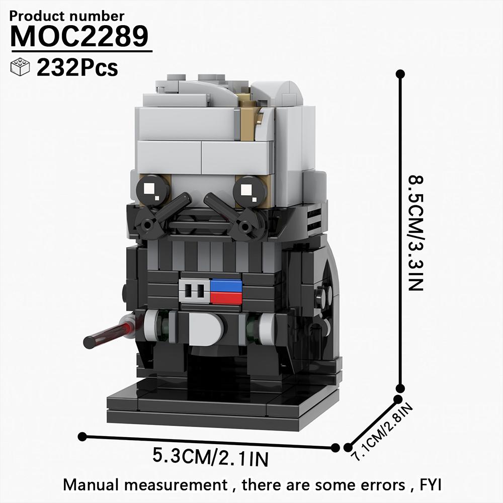 MOOXI Modellserie BrickHeadsed Set MOC Steine Actionfigur Modell Erwachsene Bausteine Kinderspielzeug für Kinder Geschenk