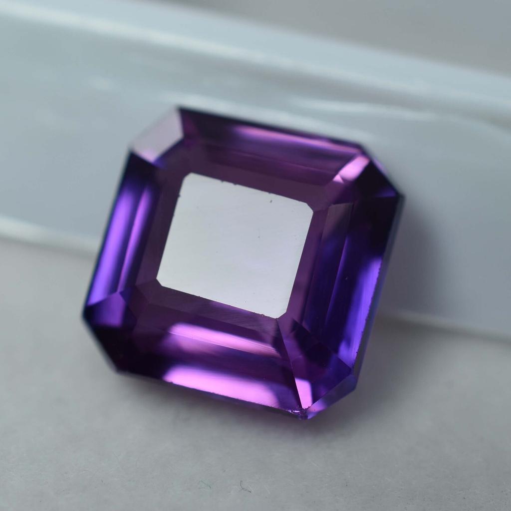 Natural Purple Tanzanite Loose Gemstone 5.45 ct Square Shape for Jewelry Making and Gem Collections