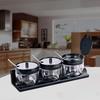Beifu Modern Tabletop Seasoning Set - Black (10-Pack)