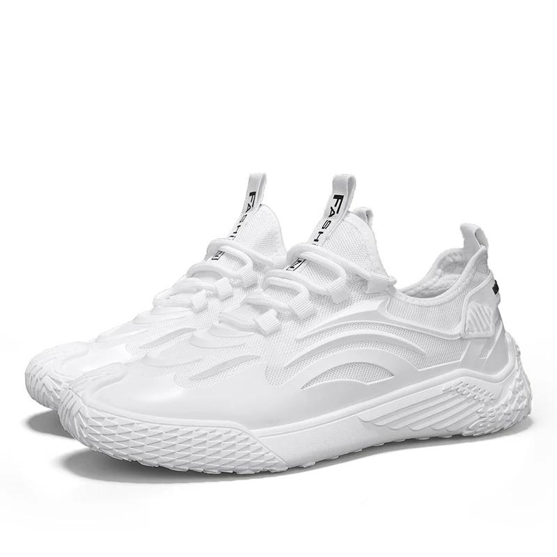 Mode Neuer Stil Schuhe für Herren Sport Jugendliche Outdoor Studenten Herren Sneaker Weiß Leicht Herren Walking Freizeitschuh Haupt-Push